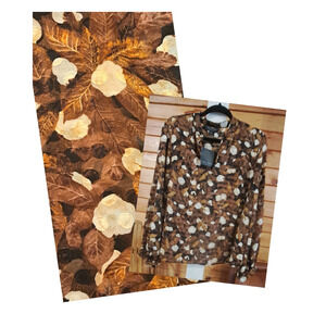 Marc New York  Large abstract florals with leaves